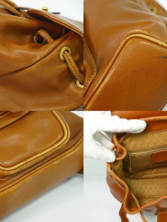 Gucci Bamboo Mini Backpack Leather Brown Outside - Picture 8 of 9